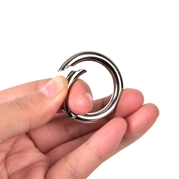 st Circle Metal Karbinhake Snap Rund Clip Hook Nyckelring - Perfet