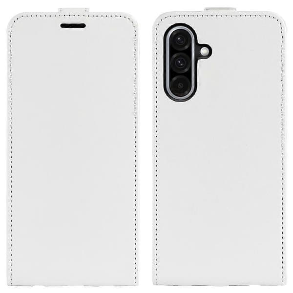 Kompatibel med R64 Textur Vertikal Flip Läder Telefonfodral-Perfet White