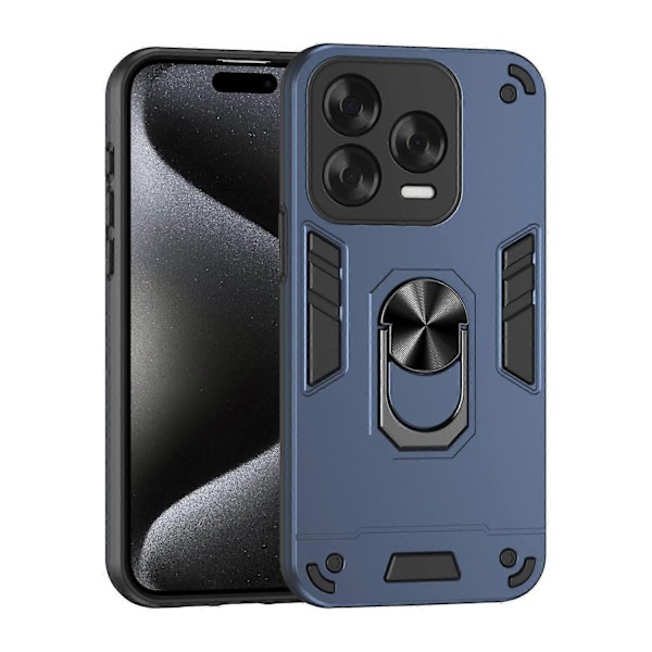Iskunkestävä Metallinen Sormipidike Puhelinkotelo - Perfet Blue Compatible with Blade V70 Vita