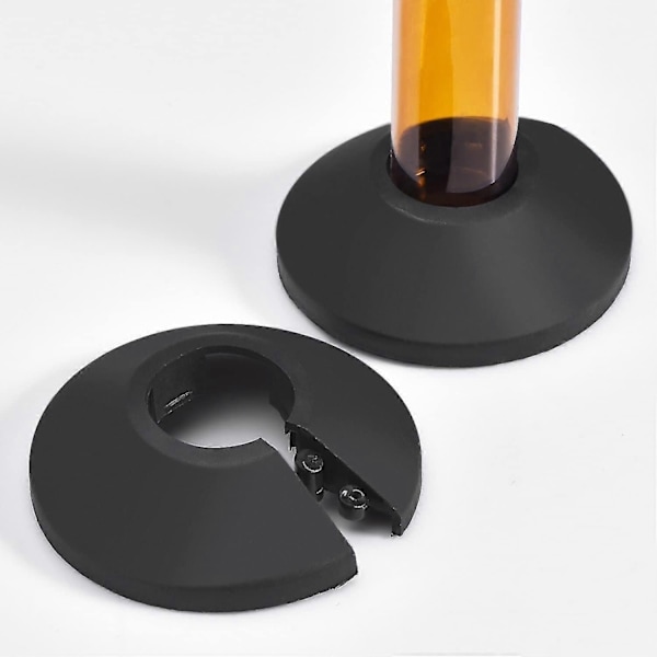 12-pack Plast Rörskydd Radiatorrör Kragar för 15 mm Diameter Rör - Perfekt black