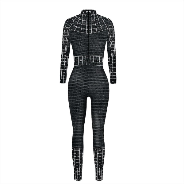 Sexet bodysuit Black Spider Woman Spandex Halloween Cosplay Kvinder Superhelte Kostume - Perfet Jumpsuit L