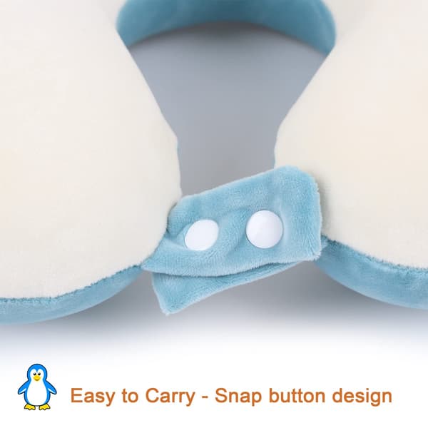 Söt resekudde för barn och vuxna, Pure Memory Foam, Pingvin - Perfet