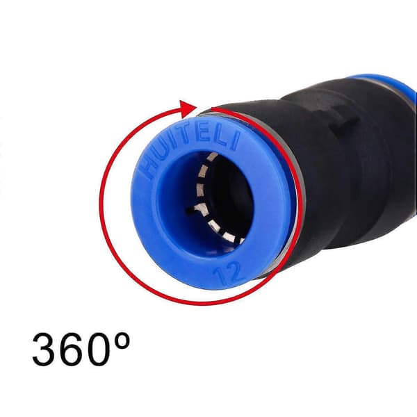 40-delars Push-on-kopplingar, luftledningskopplingar för 6/8/10/12 mm snabbkopplande pneumatiska kopplingar - Perfekt