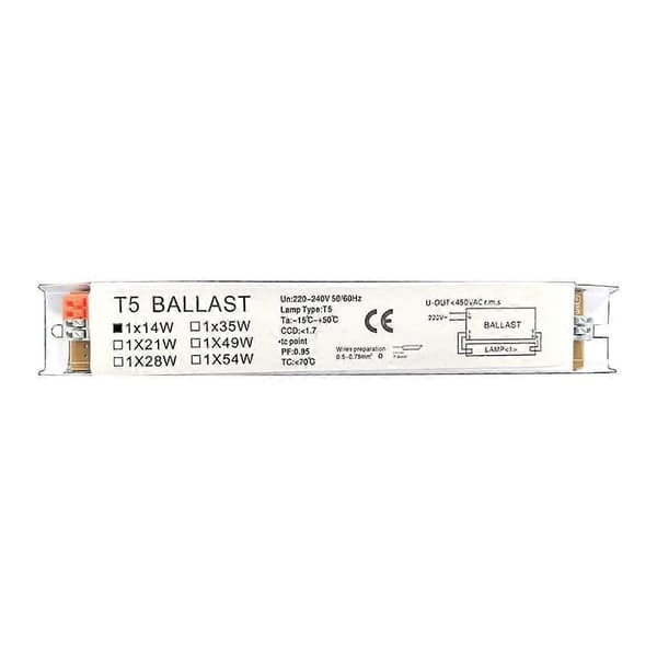 220-240V Bredspänning T5 Elektronisk Förkopplingsdon Fluorescerande Lamp Förkopplingsdon för Hem-Perfekt 2x14W