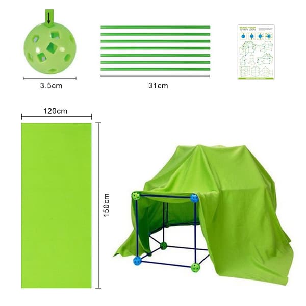 DIY Fort Byggklossar Kit Lek Tält Hus - Perfekt