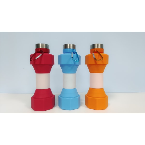 650ml silikone dumbbell vandflaske - rød - Perfet red