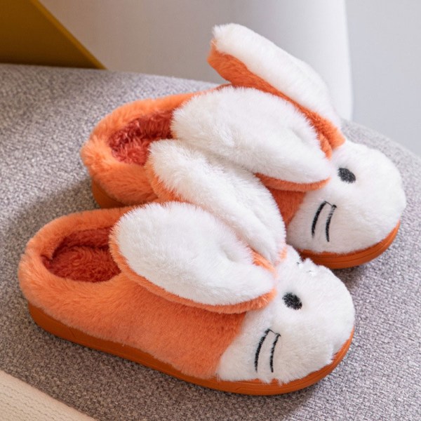 barn söt liten kanin plysch bomull tofflor Cartoon Warm - Perfet Orange 32