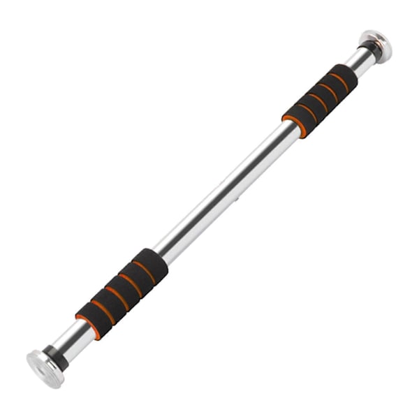 Dørtræningsstang uden skruer til hjemmetræning, pull up bar, chin up bar, blå striber - Perfekt Orange Stripes