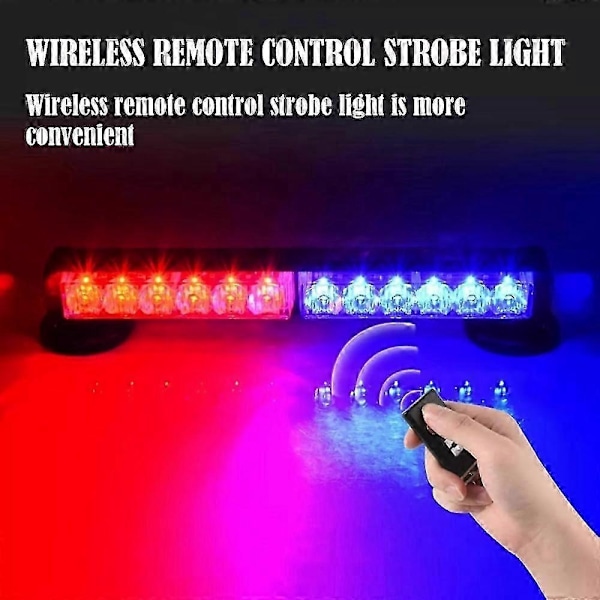 Stark Magnetisk Bilficklampa, 6LED Bil Nöd Varningslampor för Bagageutrymme - Perfet full yellow with remote