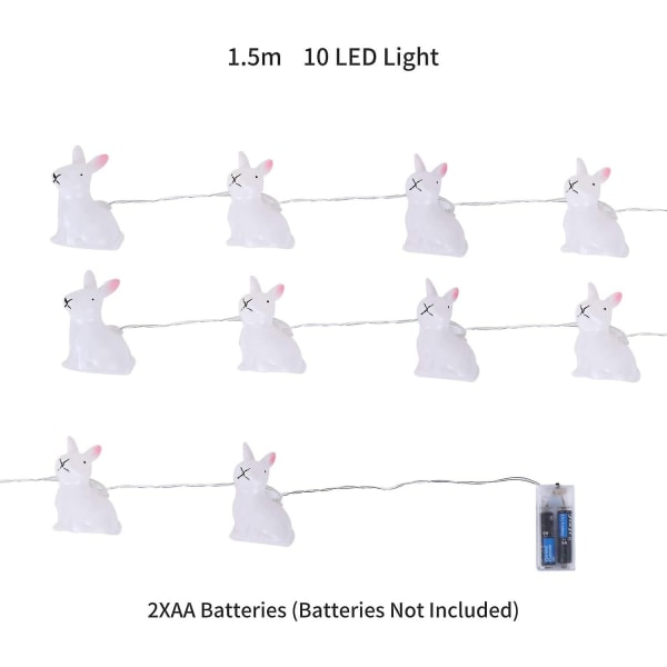 Fairy Lights, Easter Bunny Fairy Lights - 10 stk Varm hvid LED - Perfet