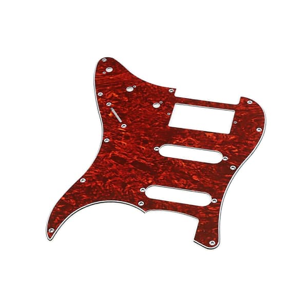 Flerfärgad 11-håls SSH Gitarrplektrumskydd Reptålig Platt Kompatibel med ST SQ Elgitarrer 3-lagers SSH Gitarrplektrumskydd Gitarrdelar-Perfekt magma