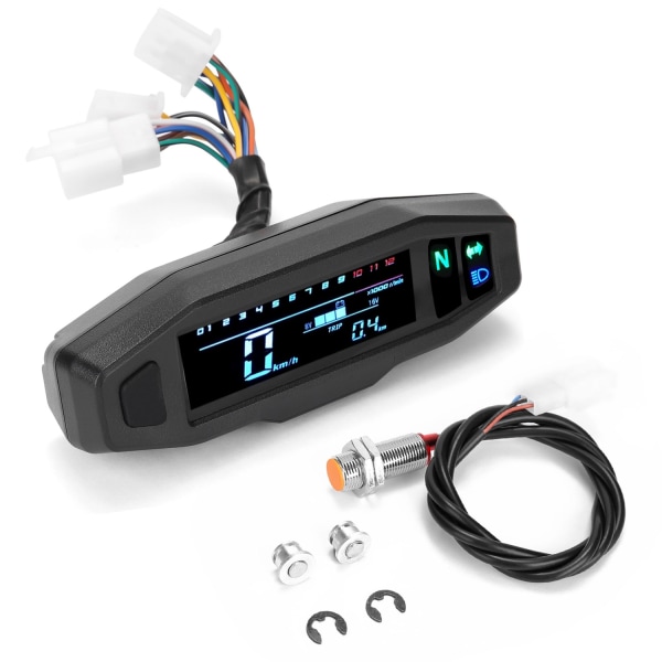 Motorcykel Modificeret Mini High Definition LCD Speedometer - Perfet
