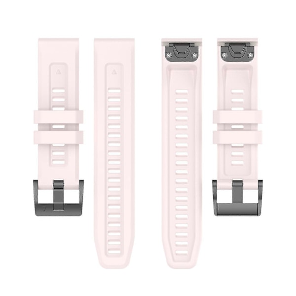 Silikonarmband 26mm för Garmin Fenix 7x/6x/5x Klocka Rem Loop Armband - Perfekt Pink