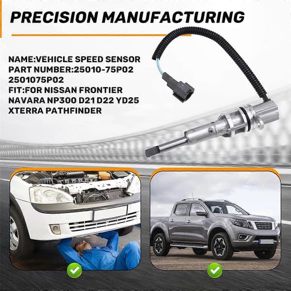 2501075P02 Hastighetssensor för Navara NP300 D21 D22 YD25-Perfet