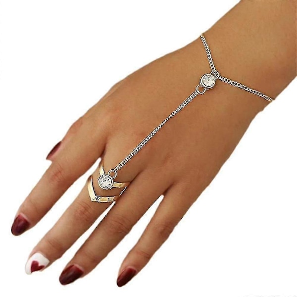 Bohemiskt armband med ring och tofsar - Perfekt