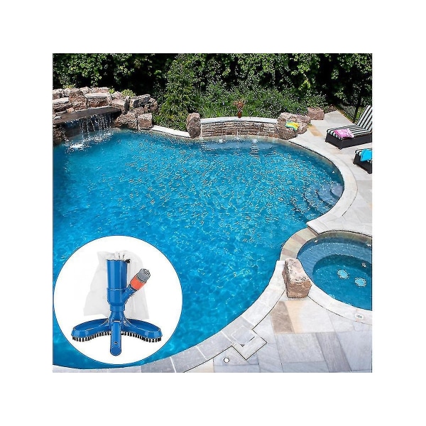 Poolbørste, bærbart rengøringsværktøj til pool jet støvsugere - Perfet blue
