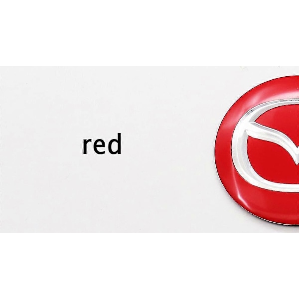 56/60/65/68mm Auton Pyörän Keskihubin Kannen Merkkipeite ja Tarra Mazdaan, Kestävä Auton Koristeluvaruste - Täydellinen red 68mm