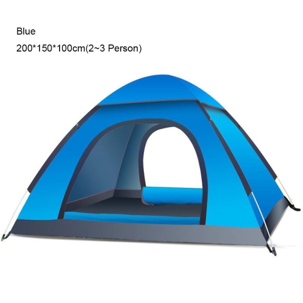 Automatisk Backpacking Oxford Duk Vattentätt Campingtält BLÅ Blu- Perfet Blue 3 person-3 person