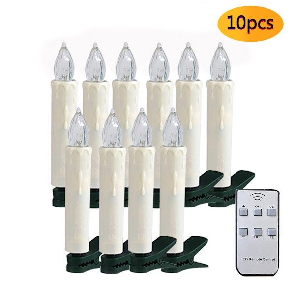 Window Candle, 10-pack varmvitt batteridrivet vattentätt - Perfet