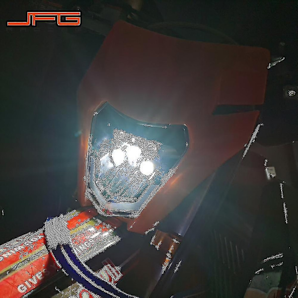 Moottoripyörän uusi LED-etupäävalo KTM Exc Excf Sx Sxf Xc Xcf Xcw Xcfw 125 150 250 300 350 450 530 - Täydellinen B.Orange