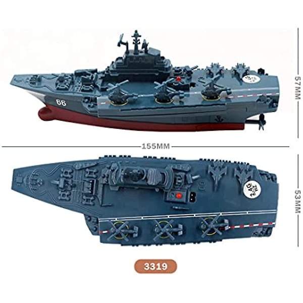 Aoopoo Remote Control Warship Navy Battleship Rc Aircraft Carrier Military Ship Boat Model Speedboat Water Lelut (lentokone - Perfet Aircraft Carrier - Blue