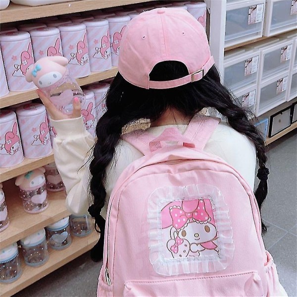 Kawaii Sanrio My Melody School Laukut Reppu Ins Japanilainen yläkouluopiskelija vaaleanpunainen reppu Campus koululaukku casual reppu - Perfet schoolbags