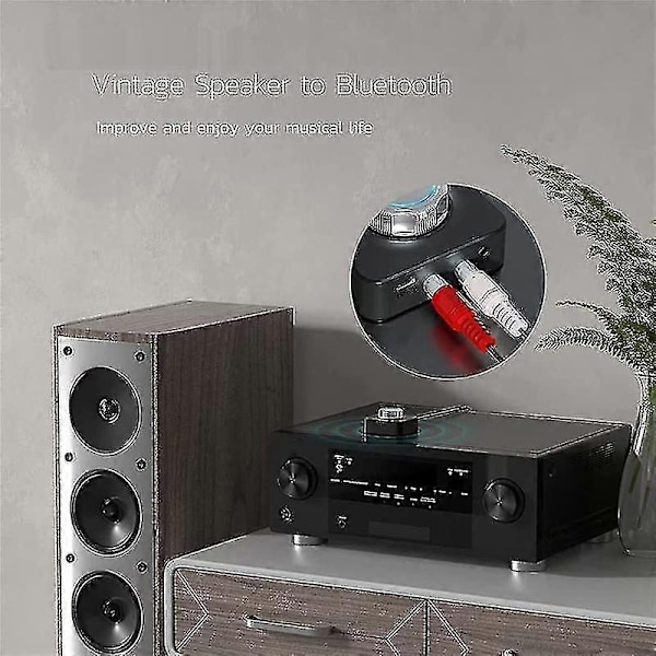 Bluetooth 5.0 Audio Receiver 3D Stereo Langaton Adapteri Tf-kortti Rca 3.5mm 3.5 Aux-liitäntä Autoon Wire-Perfet