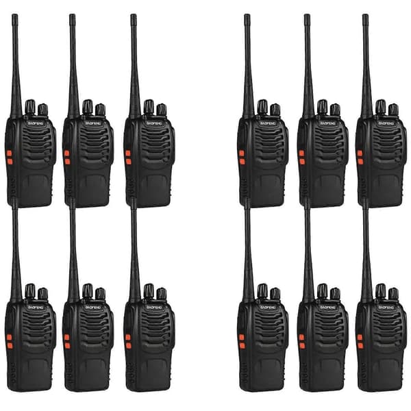 12-pack Uppladdningsbara Walkie Talkies för Teamkommunikation Lång Räckvidd - Perfekt