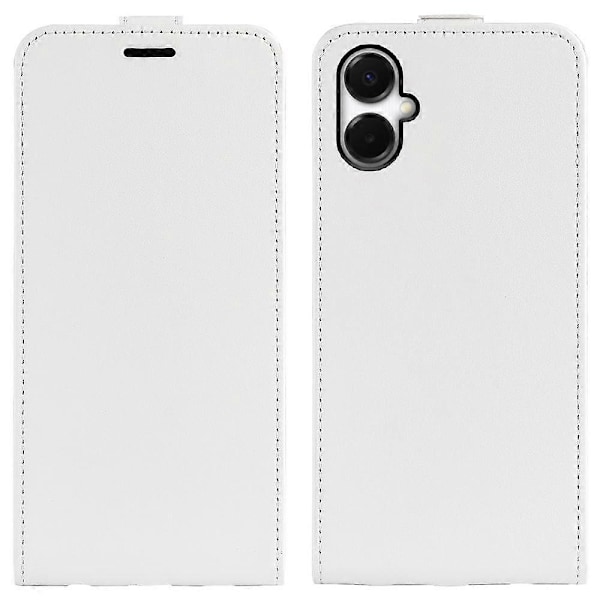 Kompatibel med R64 Textur Vertikal Flip Läder Telefonfodral-Perfet White For Samsung Galaxy A06 5G