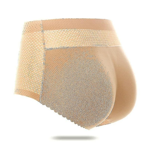 Polstrede push up-truser for kvinner, hofteløft, kroppsforming, falsk rumpe - Perfekt Mid-waist 126beige L
