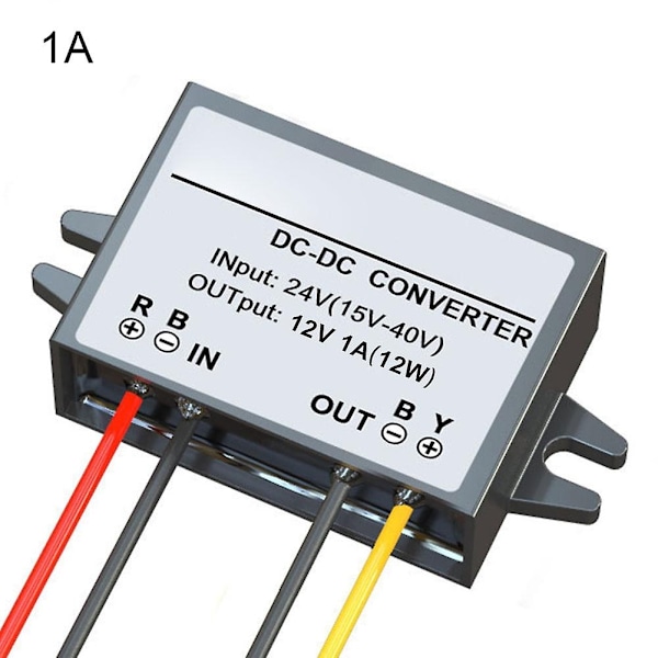 DC-DC 24V till 12V Bilström Buck Converter Steg-ned Modul Strömförsörjning Adapter-Perfekt 3A