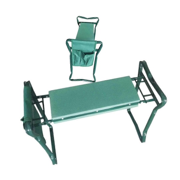 Sammenklappelig knæstol til haven med værktøjstaske til plantning og opbevaring - Perfekt Kneeling stool plus