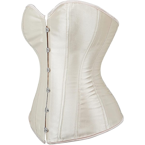 Kvinders Bustier Korset Top Sexy Lingeri Sæt Sort Satin Talje Cincher-Perfet Coffee Xx-large