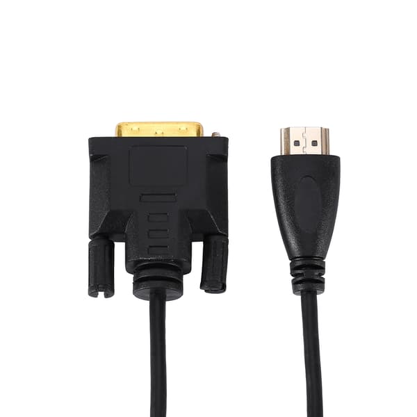 1 metrin kullattu HDMI-DVI-urossovitinkaapeli, sopii teräväpiirtonäytöille