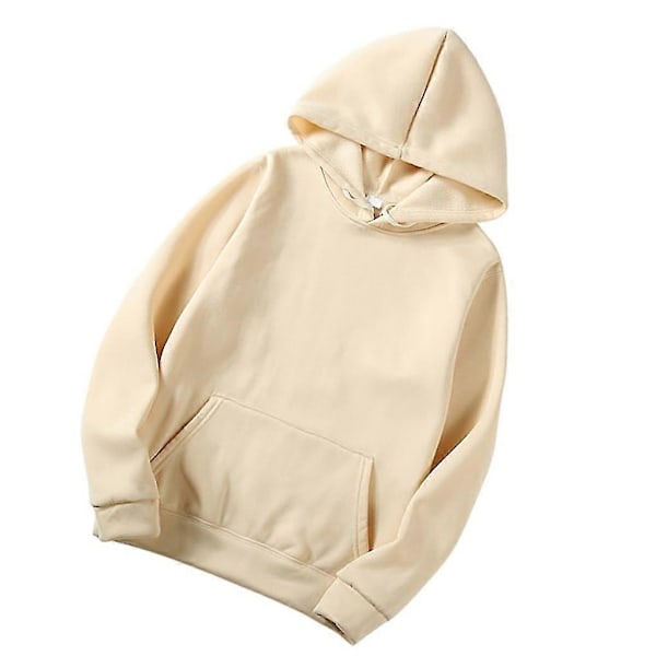 Unisex Bomuldstrøje med Snørehætte - Perfekt Khaki XL