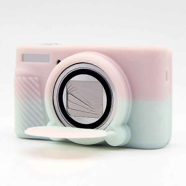 Kameraovertræk i silikone til Canon SX740 HS/ SX730 HS - Anti-ridse, beskyttende etui - Perfekt Jelly Pink Green