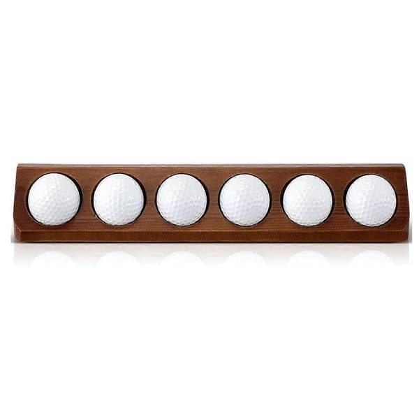 Trä Golfboll Displayfodral 6 Standardstorlek Väggmonterad Golfboll Ställhållare Display-Perfekt