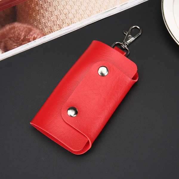 Nøgleholder (sort+rød), etui i læder, organizer i læder wi - Perfet