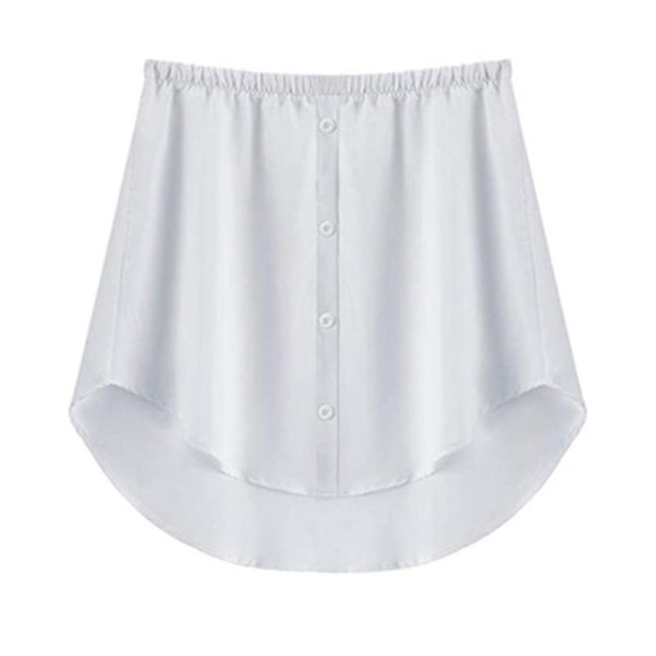 Skjorteforlenger Justerbar lagdeling Fake Tops Bunnkant med elastisk midje White 2XL