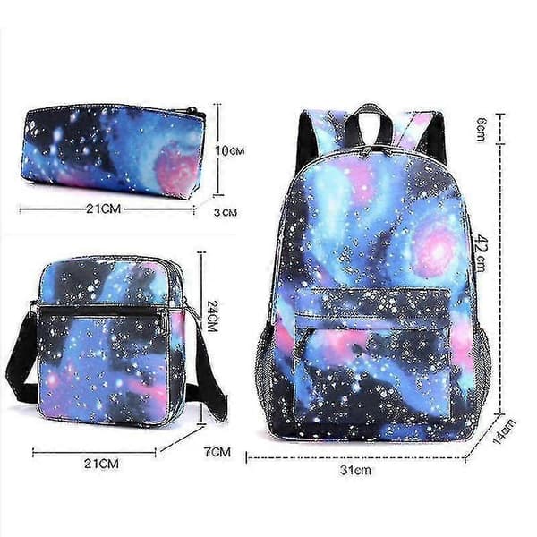 Wednesday Ryggsäck 3st/set Addams Tryck Flickor Pojkar Väskor Mode Resor Barn Skolväskor Unisex Ryggsäckar Hög Kvalitet hög kvalitet-Perfekt style 20