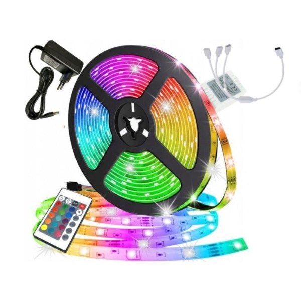 15m LED-Strip-ljus med RGB-ljusslinga LED-remsa - Perfet multicolor