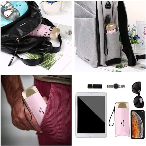 Mini paraply, solskyddande paraply utomhus UV - Perfet