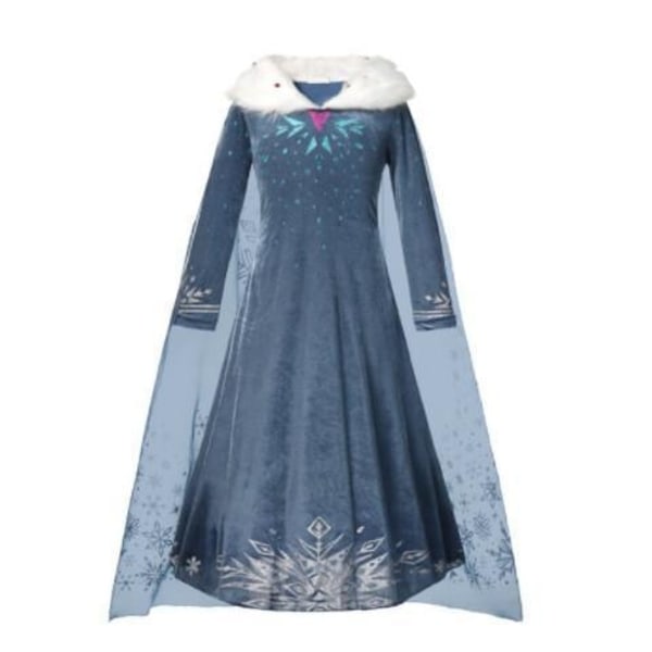 Winter Frost Elsa ja Anna Princess -mekko Naamiaisasu lapsille - Perfet blue 140