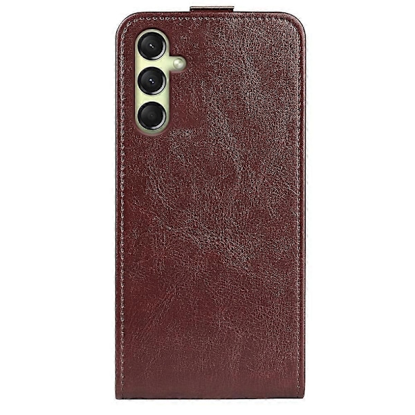 Kompatibel med R64 Tekstur Vertikal Flip Læder Telefon Cover - Perfekt Brown For Samsung Galaxy A16 5G