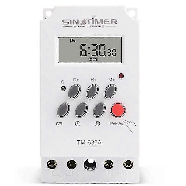 12V DC Inngang Programmerbar 24 Timers Mini Timerbryter Tidreléutgang Last Høy Effekt 30A-Perfet