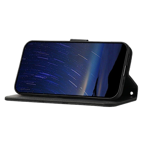 Yhteensopiva Xiaomi 15 Ultra Kotelon kanssa Lompakko Ihoa koskettava Nahka Painettu Puhelinkotelo - Punainen-Perfet Black