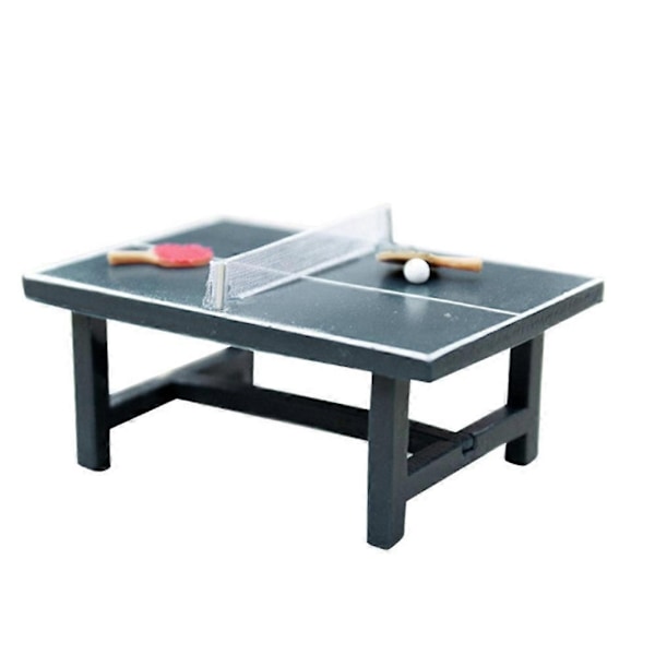 Sett med mini dekorasjonstilbehør, mini bordtennisbord leker - perfekt