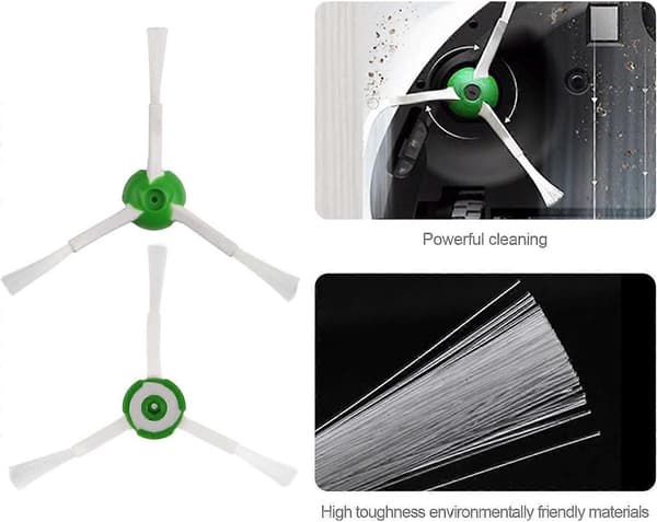 iRobot Roomba Tilbehør Kantbørster, Høyytelses Regelmessig Utskifting Kompatibel med Roomba i7 e5 e6 e7 - Perfet