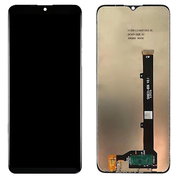 OEM LCD-skärm med digitizer komplett enhet för ZTE Blade A51 (2021 års modell) (Svart)-Perfet
