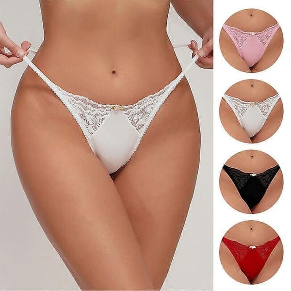 Sexiga spets trosor för kvinnor, låg midja, G-string underkläder, stringtrosor - Perfekt red L